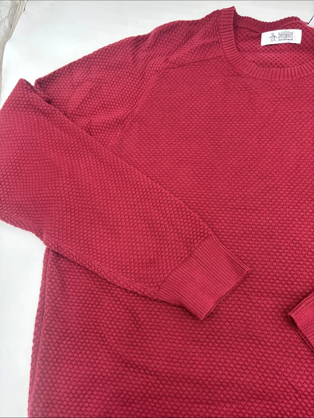 Original Penguin Cotton Knit Crewneck Sweater